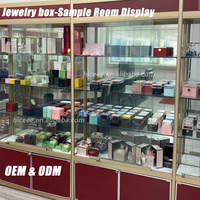 Boîte en papier à double couche pour roses artificielles, rouge à lèvres, collier, bague, 9 fleurs de savon, boîte cadeau pour bijoux