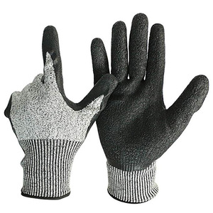 Guantes de 5 niveles resistentes a Cortes, recubiertos de emulsión, lijado y pegado con propiedades antideslizantes y resistentes al aceite - Product Image 1