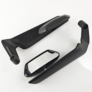 Espejo Retrovisor para Motocicleta Qiangye, Negro, Universal, de Aleación de Aluminio, Forma de Cuchilla, Protección de Seguridad - Product Image 2