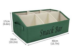 Cesta de Almacenamiento Personalizada para Snacks, Cesta para Guardar Dulces con 6 Compartimentos Separados de Tela - Product Image 5