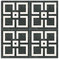 Carrelage en quartz à motif géométrique, prix usine, faible absorption, 600x600mm, série mosaïque pour villa de luxe, patio, jardin, extérieur