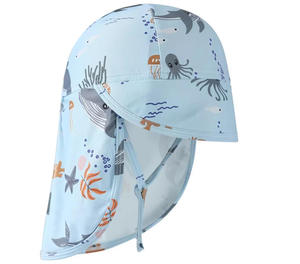 <span class=keywords><strong>Chapeau</strong></span> de bain pour bébé et enfant, protection solaire UPF 50, séchage rapide, large bord, sangle sous le menton, idéal pour l'été - Product Image 1