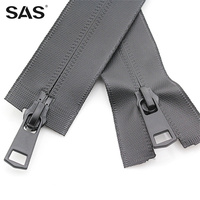 SAS Zipper Custom ization Hochwertige langkettige Tasche Mantel Kleidung Reiß verschluss mit Doppels chieber Nylon wasserdichter Reiß verschluss