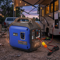 En plein air, camping, camping-car. Générateur d'essence portable intelligent à haute efficacité de 2000 W, faible bruit, 12 V/24 V, mini, pour véhicules.