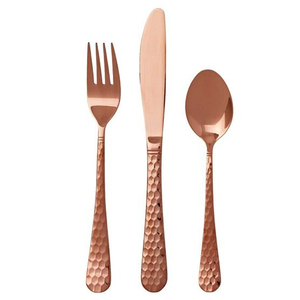 5 Piece Rose Gold <b>Flatware</b> Cutlery Sets 5 Piece Silverware Set Stainless Steel - Product Image 2