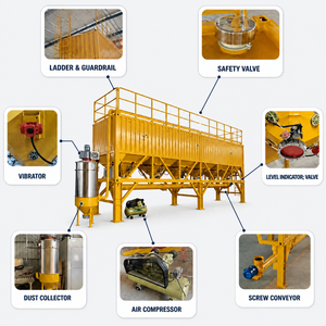 Horizontal Mobile Cement Storage <strong>Containerized</strong> Horizontal Cement Silo With Complete Accessories <strong>for</strong> Bulk Cement - Product Image 1
