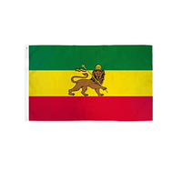 Drapeau personnalisé en polyester 100d, publicité bon marché, grand design personnalisé, tissu en polyester, 3x5 pieds, drapeau Rasta