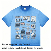 T-shirt vintage personnalisé style OEM, lavé et à épaules tombantes, en 100 % coton, effet dégradé bicolore, unisexe