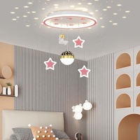 Plafonnier LED 42W Astronaute Star Sky Top Design 40*45CM Lampes suspendues modernes pour chambre d'enfants Plafonniers LED à intensité variable
