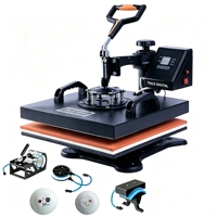 Prensa de Calor Manual Multifuncional 5 en 1 de 38*38CM para Sublimación, Impresora de Tarjetas para Camisetas, Bolsos y Cuero con Transferencia de Calor Digital