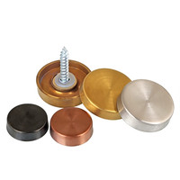 Capuchon de couverture d'entretoise de tête de vis de meubles décoratifs en métal spécial 16mm 19mm 22mm 25mm système de mesure métrique de diamètre plat