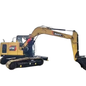 Sany รถขุดตีนตะขาบประสิทธิภาพสูง SY75C ประหยัดพลังงาน7ton ใช้งานน้ำหนัก3เมตรความจุถังโดยเครื่องยนต์หลัก - Product Image 1