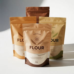 Tùy chỉnh in 1kg không thấm nước phân hủy sinh học lá nhôm đứng lên túi heatseal mùi bằng chứng thực phẩm đóng gói túi bột nhựa - Product Image 5