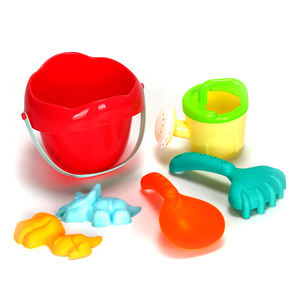 Grosir mainan pasir pantai plastik ember perjalanan kotak pasir mainan alat sekop dan cetakan pasir Set bermain untuk anak-anak - Product Image 2