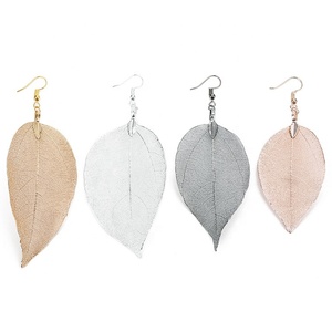 Gioielli di moda <span class=keywords><strong>orecchini</strong></span> classici naturali a foglia reale colori assortiti <span class=keywords><strong>orecchini</strong></span> pendenti in <span class=keywords><strong>filigrana</strong></span> riciclata per le donne - Product Image 6