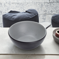 Meilleure vente 5.5 pouces rond gris et noir mélamine sauce bol avec poignée