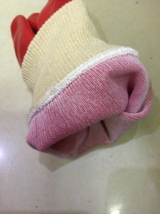 Guantes de PVC Rojos Resistentes a Químicos, Protegen Contra Ácidos, Aceites y Productos Químicos, Guantes de Trabajo con Puño de Punto - Product Image 4