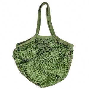 Sac de courses en filet de coton réutilisable et écologique, idéal pour les fruits et légumes, sac de marché écologique - Product Image 4