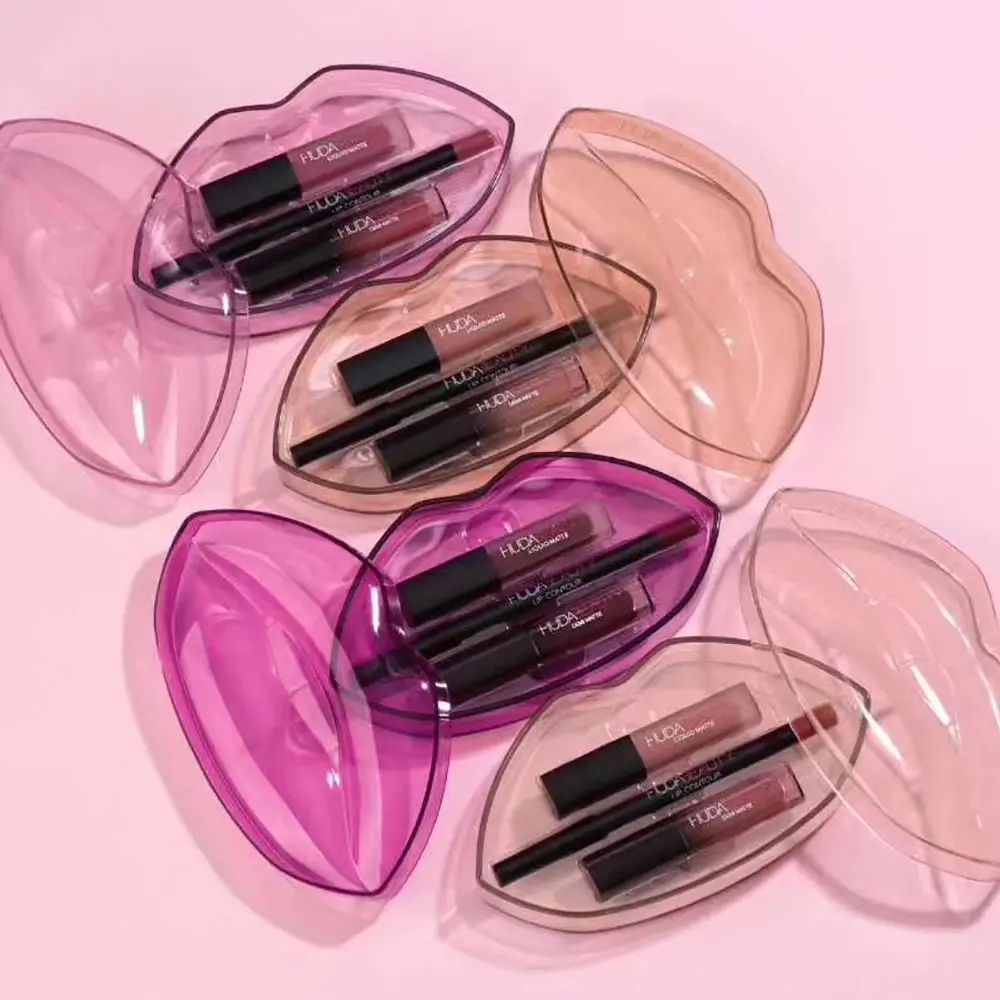 Grosir Kualitas Tinggi Desain Baru Tahan Lama Kecantikan Kosmetik Makeup Bibir Lip Gloss Pena Set