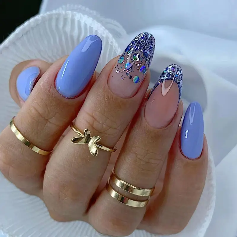 finger stones hand made tips press on nails nail art