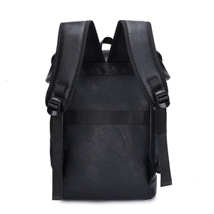 Men's PU <b>Backpack</b> 20-35L Large Capacity Business Travel Commuting Student Solid Color Detachable Straps Spring 2025 - Product Image 3