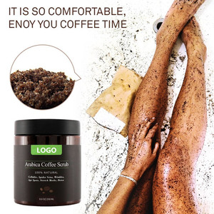 Oem nhãn hiệu riêng giữ ẩm tẩy tế bào chết loại bỏ da chết làm trắng hữu cơ cà phê tự nhiên cơ thể chà - Product Image 1