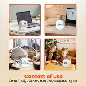 Imprimante d'étiquettes portable personnalisée pour clients coréens, pour photos/logos/noms/usage domestique/étudiant/commercial, mini-imprimante d'autocollants multi-certifiée - Product Image 4
