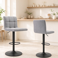 Tabouret de bar moderne de luxe en cuir, réglable en hauteur et pivotant, pour bar à domicile, extérieur, hôtel, salle à manger, salle de sport, centre commercial