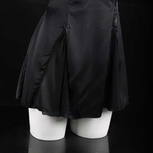Chemise de nuit sexy en satin pour femme, robe nuisette noire sans manches avec dentelle, vêtement de nuit 8910 - Product Image 2