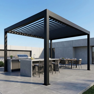 Grande pergola autoportante d'extérieur avec structure de base stable, <span class=keywords><strong>abri</strong></span> spacieux pour les dîners en plein air et les événements festifs, Gazebo - Product Image 1