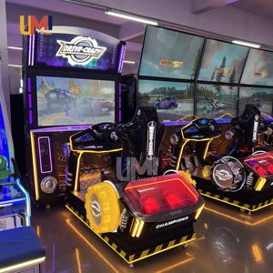 Deluxe 65-inch Dual HD màn hình ổ đĩa điên xe mô phỏng đua xe Arcade trò chơi nền tảng chuyển động mô phỏng đua trò chơi video - Product Image 3