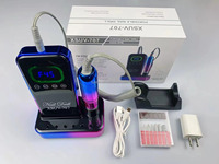 Machine à manucure professionnelle, moteur sans balais 40000 tr/min, portable, sans fil, rechargeable, perceuse à ongles électrique de bureau