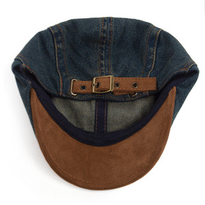 Casquette en jean délavé style vintage pour femme et <span class=keywords><strong>homme</strong></span>, chapeau décontracté avec ceinture en daim réglable - Product Image 4