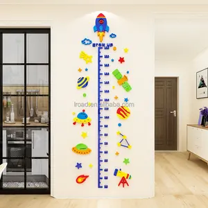Grafik Pertumbuhan untuk Anak-anak Bayi Grafik Pertumbuhan Tinggi Penggaris Stiker Dinding Akrilik Dapat Dilepas Grafik Pengukuran untuk Dekorasi Rumah
