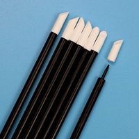 Bâtonnet de nettoyage T-11 noir en PP de 5 mm avec embout en PU incliné pour imprimantes DTF et DTG, bâtonnet de nettoyage en mousse PU pour détails