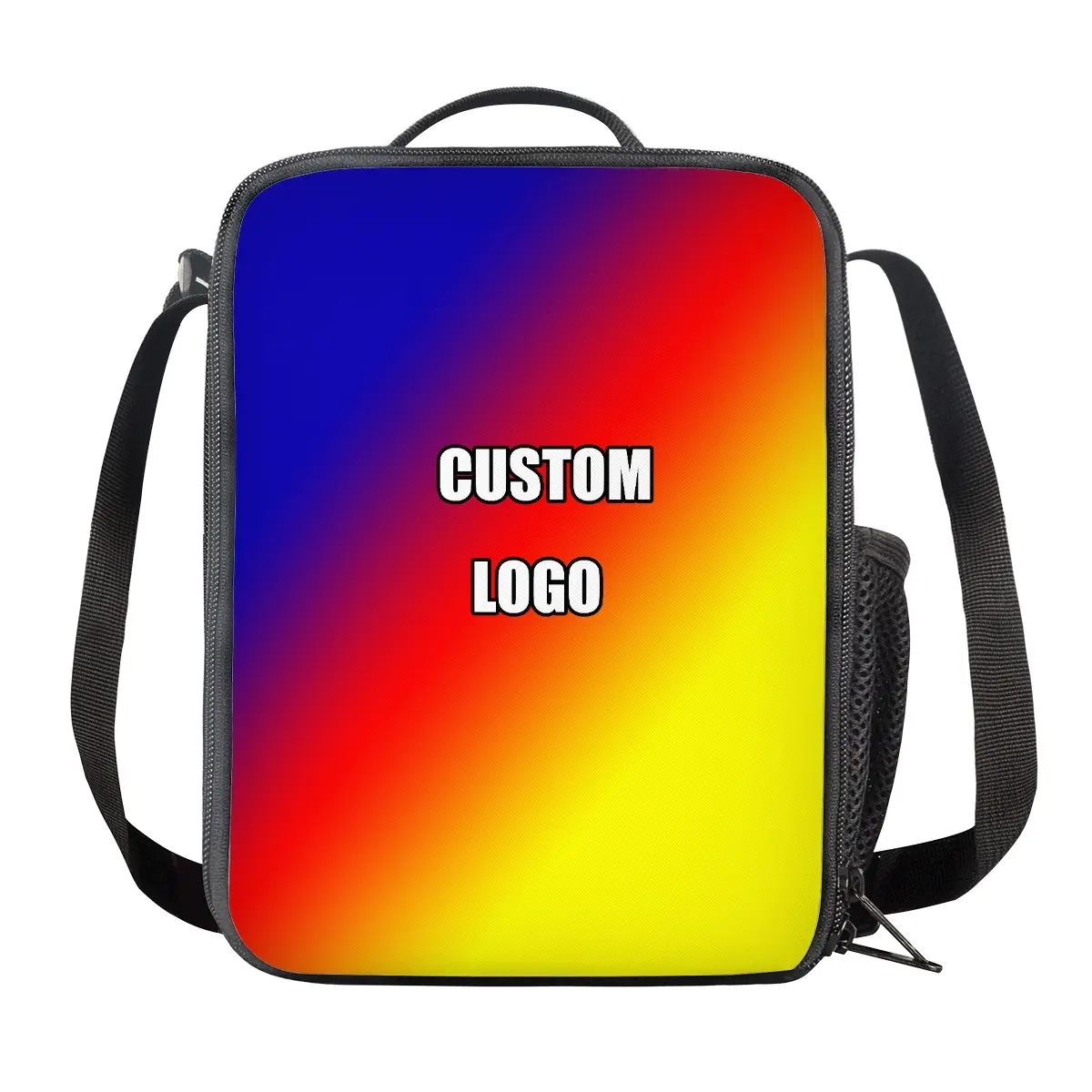 Custom Thermal Lunch Box Insulated Soft Sublimation Lunch Bag for Kids School Polyester Children Picnic Cooler Bag With Handle