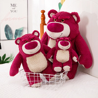 Boneka Beruang Teddy Stroberi Ukuran Besar, Bantal Lembut Lucu, Boneka Anime Stroberi, Bantal Boneka, Mainan Boneka Plush