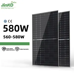 580 Watt JINKO Cheapest Top High Efficiency Best Double Glass Home Use Solar Power Panels Array Full Kit Price From China