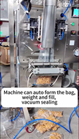 Automatische VFFS dubbele auger vacuümverpakkingsmachine voor kleverige voedingsmiddelen, fruit, rauw vlees, groentepellets, gehakt, dierenvoer
