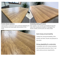 Finition transparente mate à pores ouverts PU 3K à base d'huile, texture naturelle, 30 GU, application manuelle, durable pour meubles et armoires en bois massif