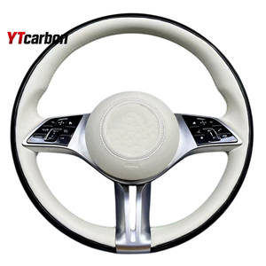 YTcarbon para Sprinter ESprinter <span class=keywords><strong>Evito</strong></span> 2024 + piezas de automóvil accesorios de Interior de coche volante de cuero negro brillante personalizado - Product Image 1