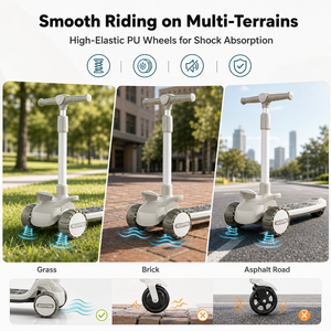 Patinete para Niños, Fácil <span class=keywords><strong>de</strong></span> Usar, Plegable, <span class=keywords><strong>de</strong></span> 3 Ruedas, con Plataforma Extra Ancha, Ruedas Silenciosas, Ajustable para Niños Pequeños - Product Image 5