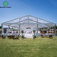 Tente transparente de luxe pour mariage, événement, tente de réception durable pour événements en plein air