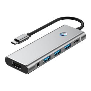 ตัวแปลง USB-C เป็น <span class=keywords><strong>HDMI</strong></span> 4K พร้อมพอร์ต USB-A 3 ช่อง ช่องใส่การ์ด SD/TF และพอร์ตชาร์จ USB-C PD สำหรับ MacBook Pro และอื่นๆ  ปิดหน้าจอได้ด้วยคลิกเดียว 9 in 1 - Product Image 2