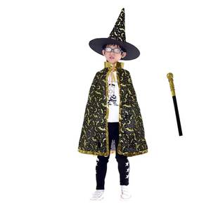 Disfraz de Mago o Bruja para Niños, Capa de Navidad con Sombrero, para Halloween - Product Image 3