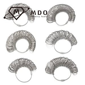 US/UK/HK/EU Hợp kim Nhôm Vòng Đo công cụ đo lường đối với trang sức làm trục gá kích thước tiêu chuẩn Kim Loại ngón tay nhẫn sizer với hộp - Product Image 1