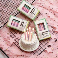 Bougies d'anniversaire en spirale longues et ondulées pour gâteau, idéales pour fêtes d'anniversaire, mariages, Noël et autres événements festifs