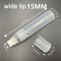 Marqueur vide rechargeable à pompe, corps noir 15 mm, pour peinture acrylique, DIY, graffiti, art – Vente en gros