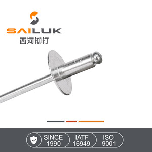 Rivets aveugles à tête large de 0,1875 po de diamètre, tête ouverte de 5/8 po, en alliage d'aluminium, pour l'industrie de la construction - Product Image 5