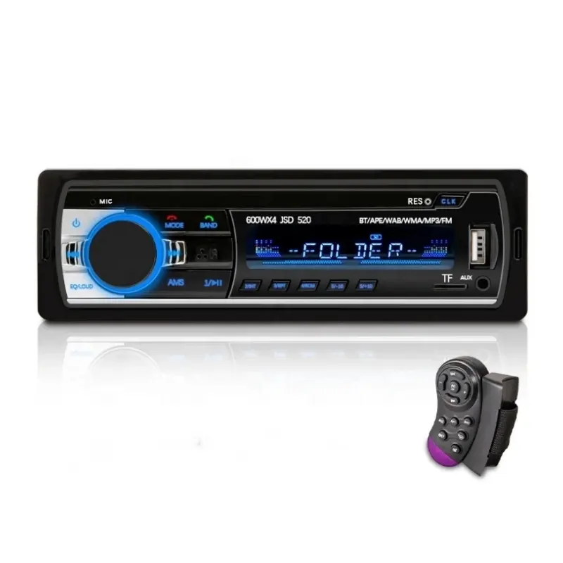 Autoradio haute puissance stéréo lecteur MP3 numérique Bluetooth 60Wx4 FM Audio musique USB / SD avec entrée AUX dans le tableau de bord